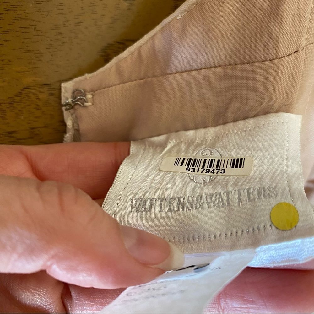 Watters & Watters Bare Pink / Nude Ruched Maxi Gown Size 2 - Picture 11 of 13